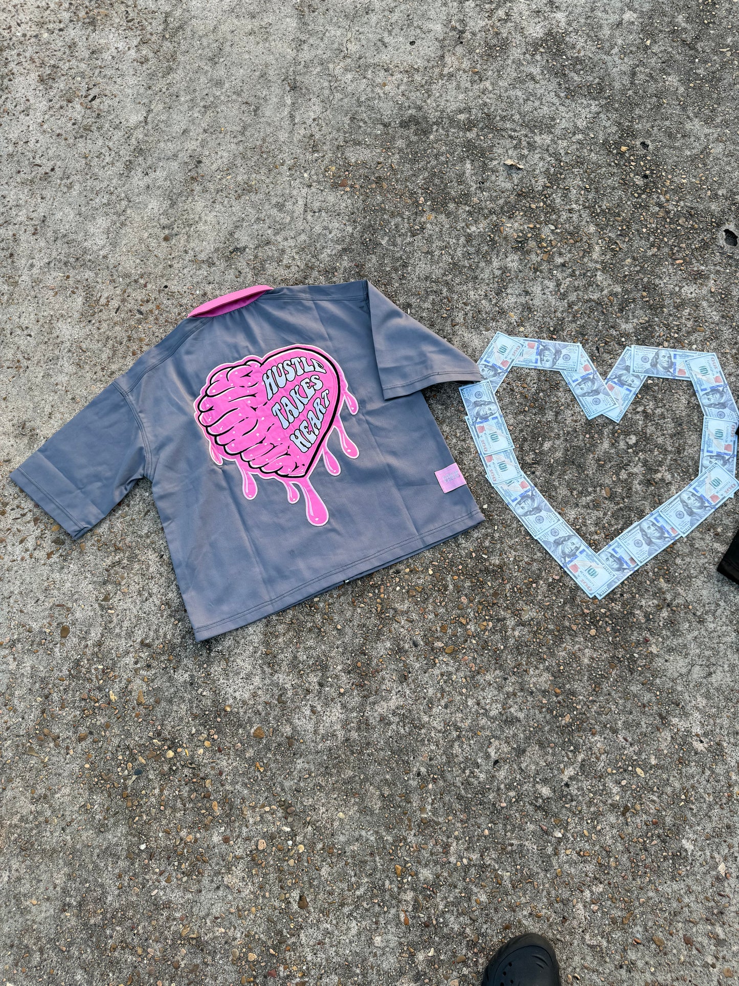 Hustle Takes Heart Grey