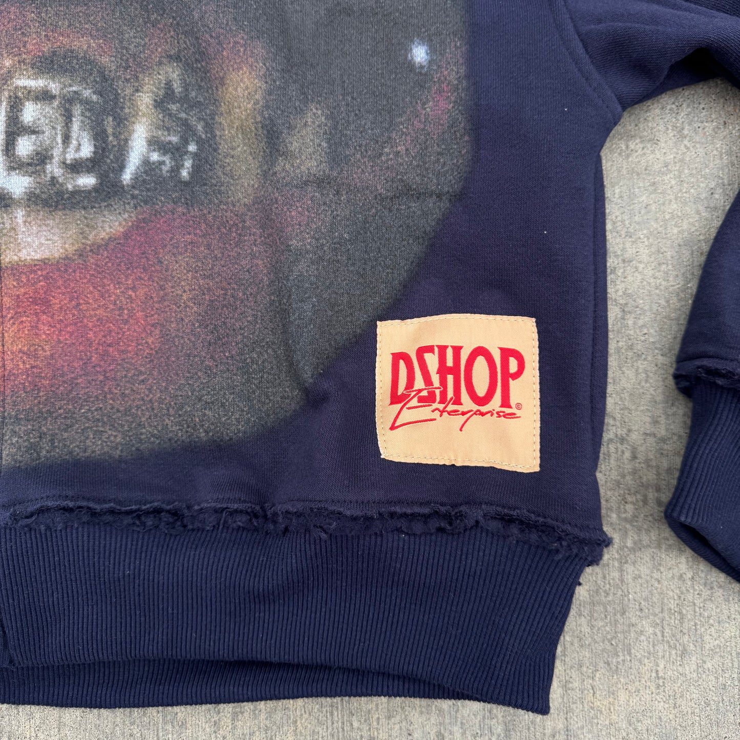 How High Cropped Hoodie (Navy Blue)