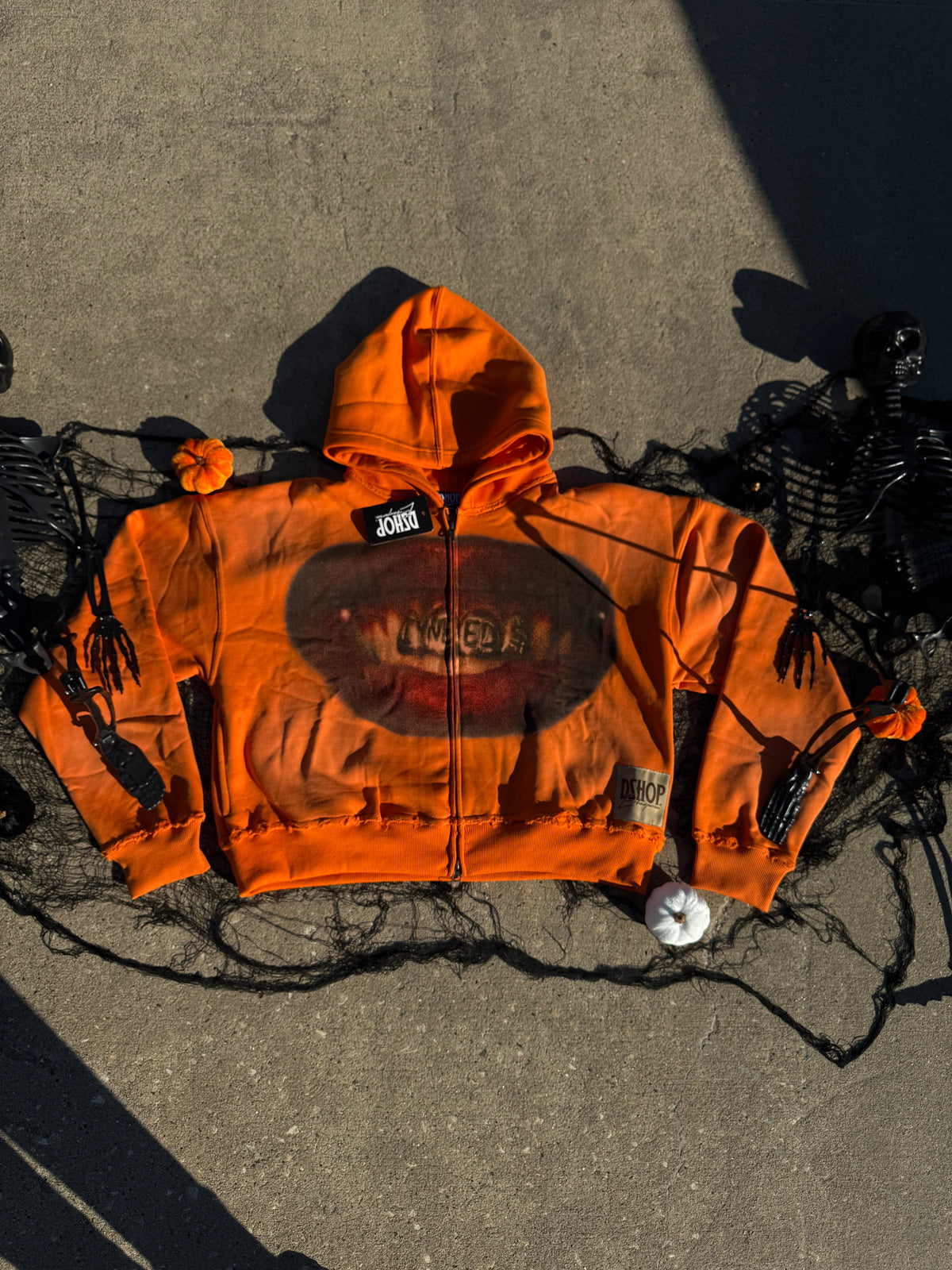How High Cropped Hoodie (Orange)