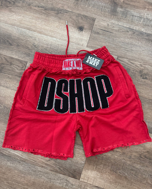 D Shop Knockout Shorts (Red)