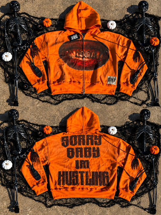 How High Cropped Hoodie (Orange)