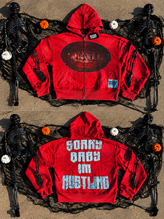 How High Cropped Hoodie (Red)